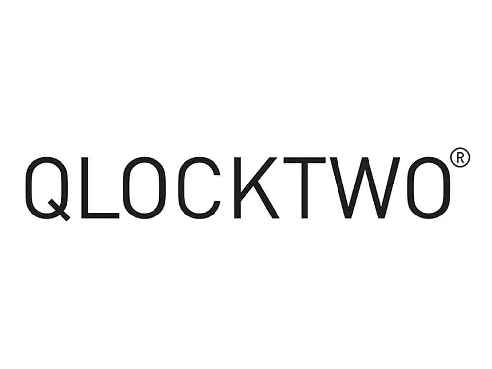 QLOCKTWO – außergewöhnliche Designuhren bei Amend Weinheim Logo der Designuhrenmarke QLOCKTWO